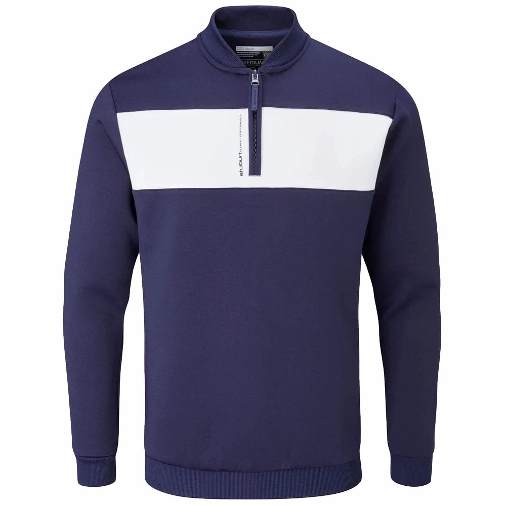 Stuburt Element Performance Sweater - Midnight Scoop neck product marketing