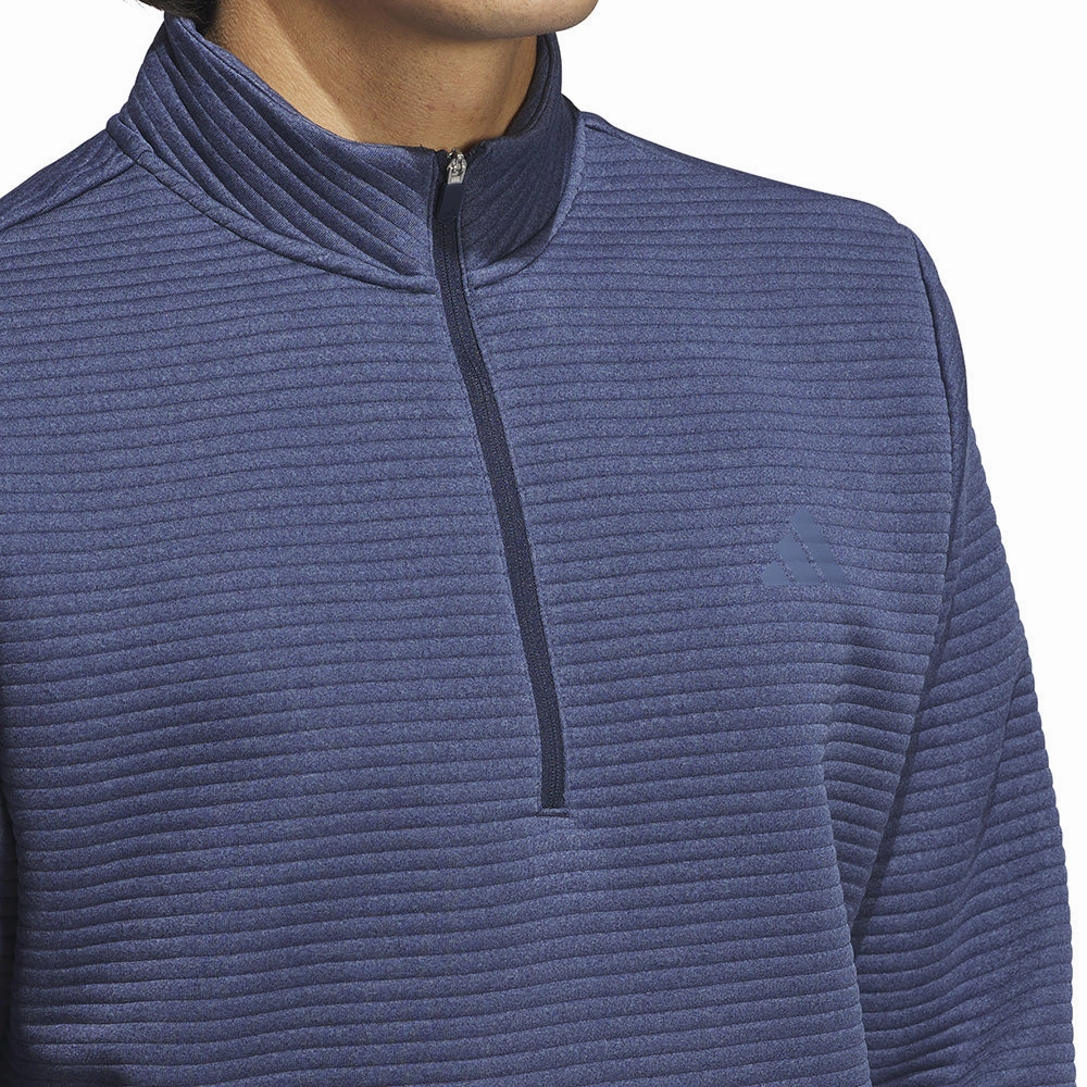 product snowboarding suitability Comfortable Wear adidas Ultimate365 DWR Textured 1/4 Zip Pullover - Collegiate Navy/Preloved Ink