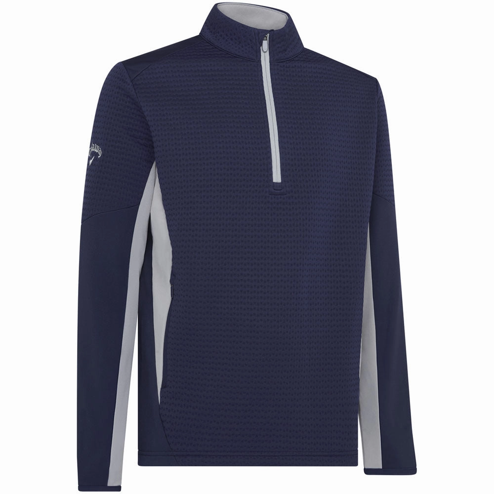 Callaway 1/4 Zip Textured Pullover - Peacoat Urban Cool