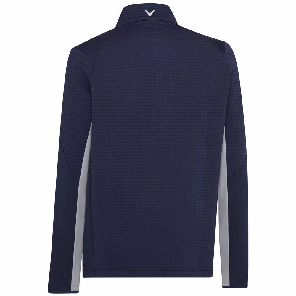 Active Wearable Callaway 1/4 Zip Textured Pullover - Peacoat
