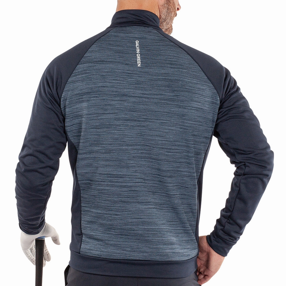Galvin Green Darwin Full Zip Pullover - Moonlight Blue/Navy Sporty Fit Pockets