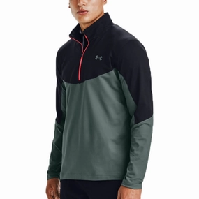 Under Armour Storm Midlayer ? Zip - Lichen Blue Long Sleeve Herringbone
