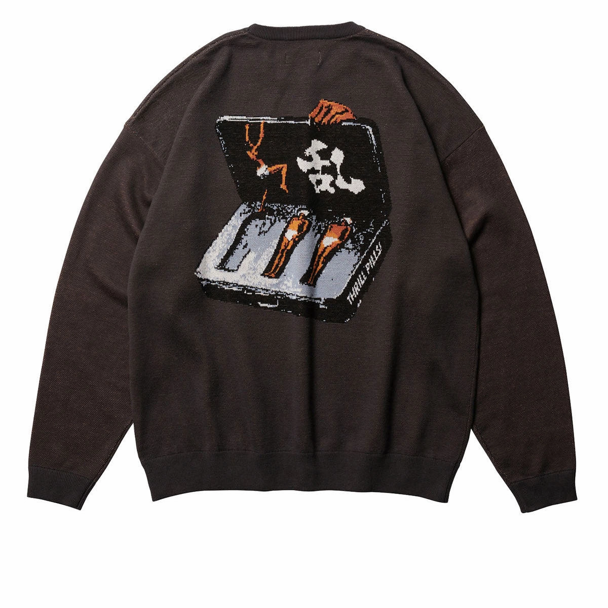 Barbecue wear Evisen Mountain High Jacquard Crewneck Sweatshirt - Black