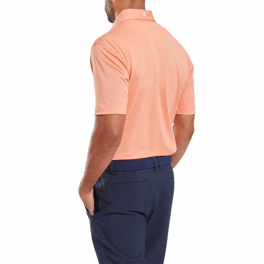 Sporty and Stylish Lightweight Wear FootJoy Stretch Pique Solid Polo Shirt - Papaya