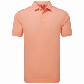 Seam Free Back FootJoy Stretch Pique Solid Polo Shirt - Papaya