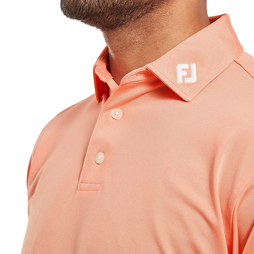 Light Breeze FootJoy Stretch Pique Solid Polo Shirt - Papaya