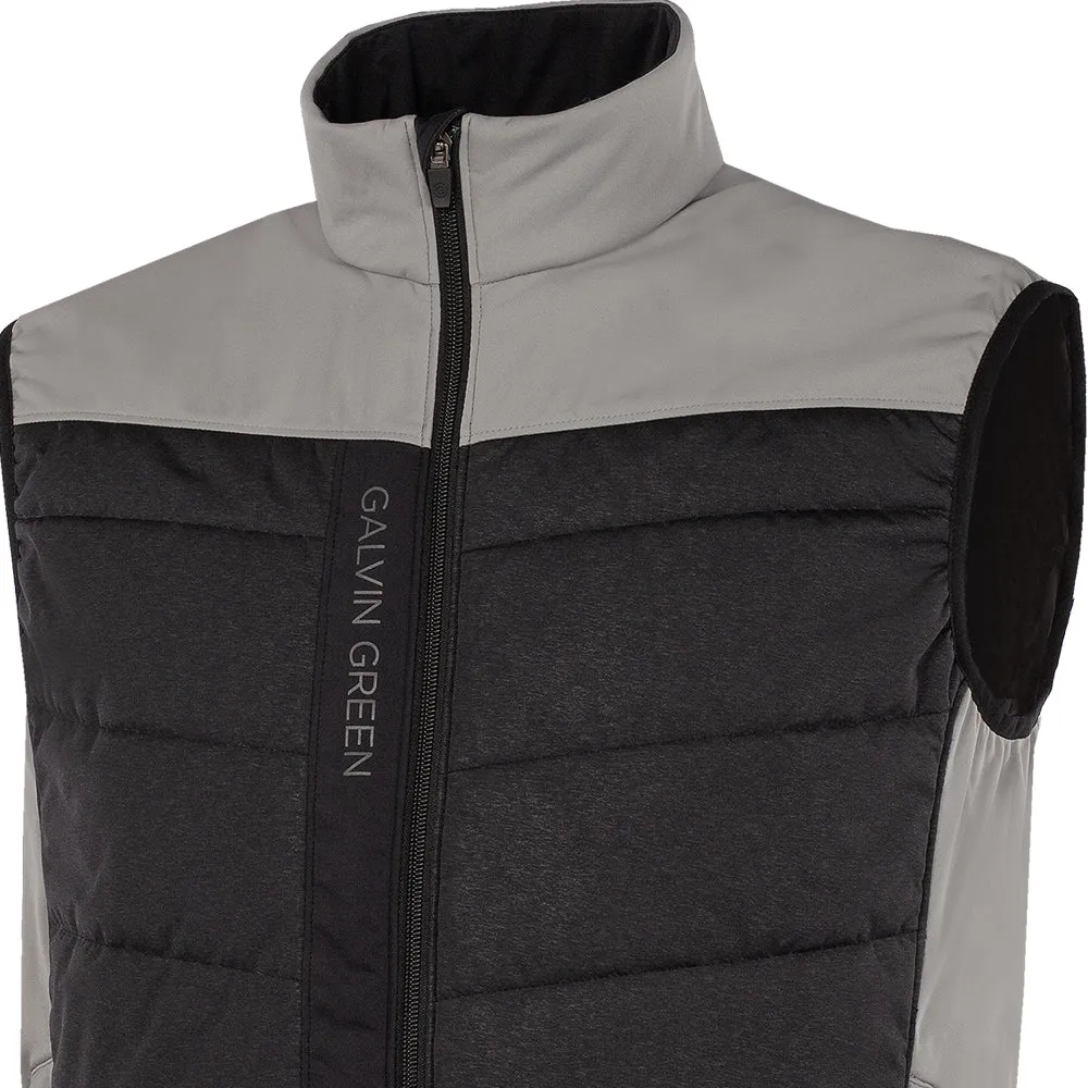 Galvin Green Lauro Windstopper Gilet - Sharkskin/Black Secure Pockets Wool