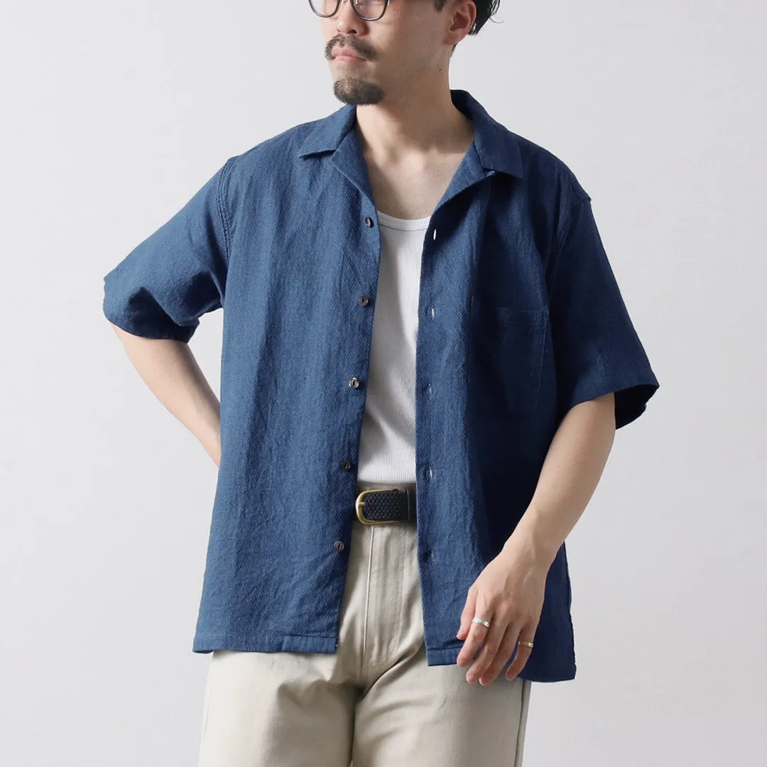 FOB FACTORY / F3508 Indigo Gauze Holiday Shirt Trendsetting