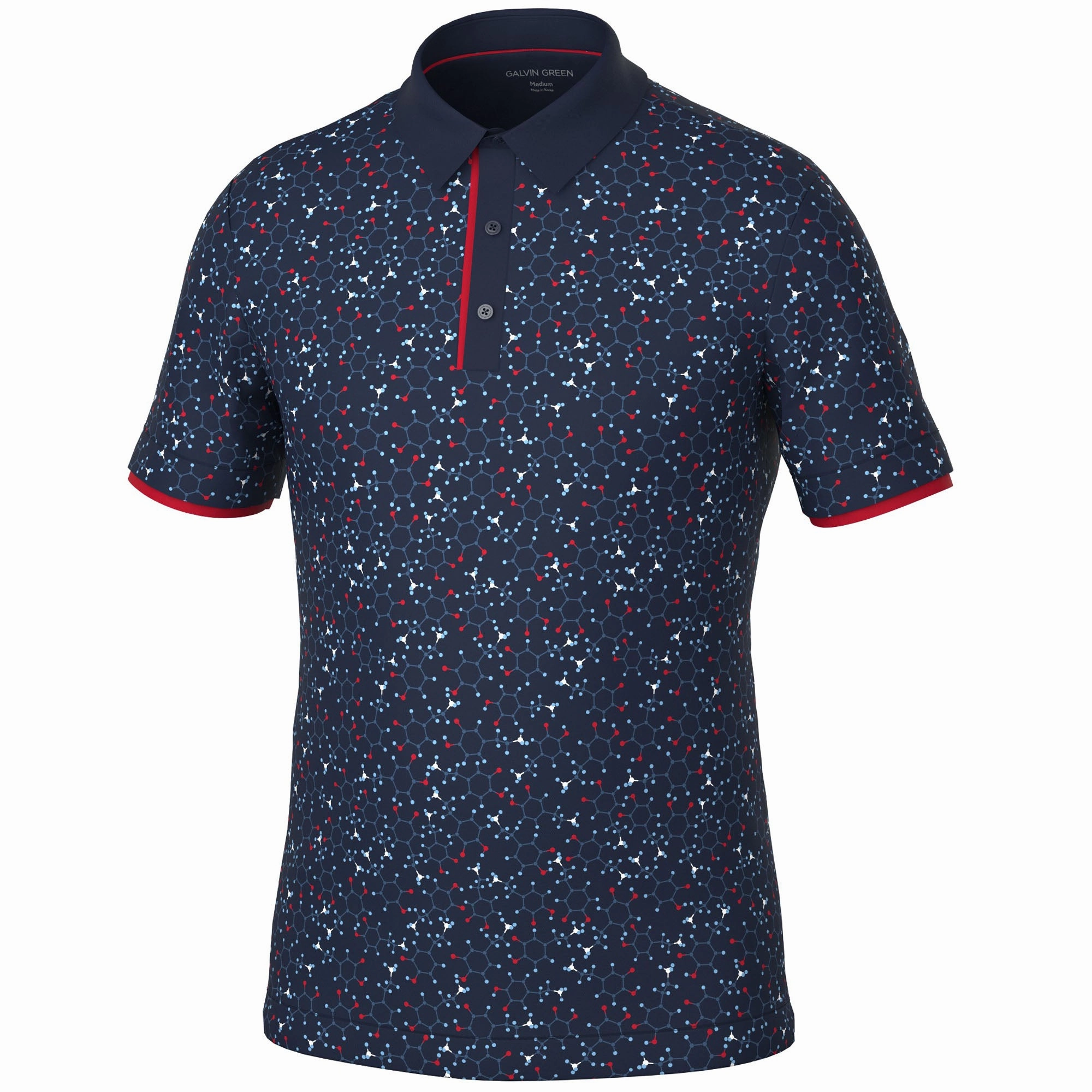 loose fitting Comfortable Layer Galvin Green Mannix Polo Shirt - Navy/Red