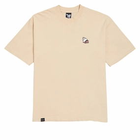Soft and Relaxed The Quiet Life Smoking Crab T-Shirt - Sand
