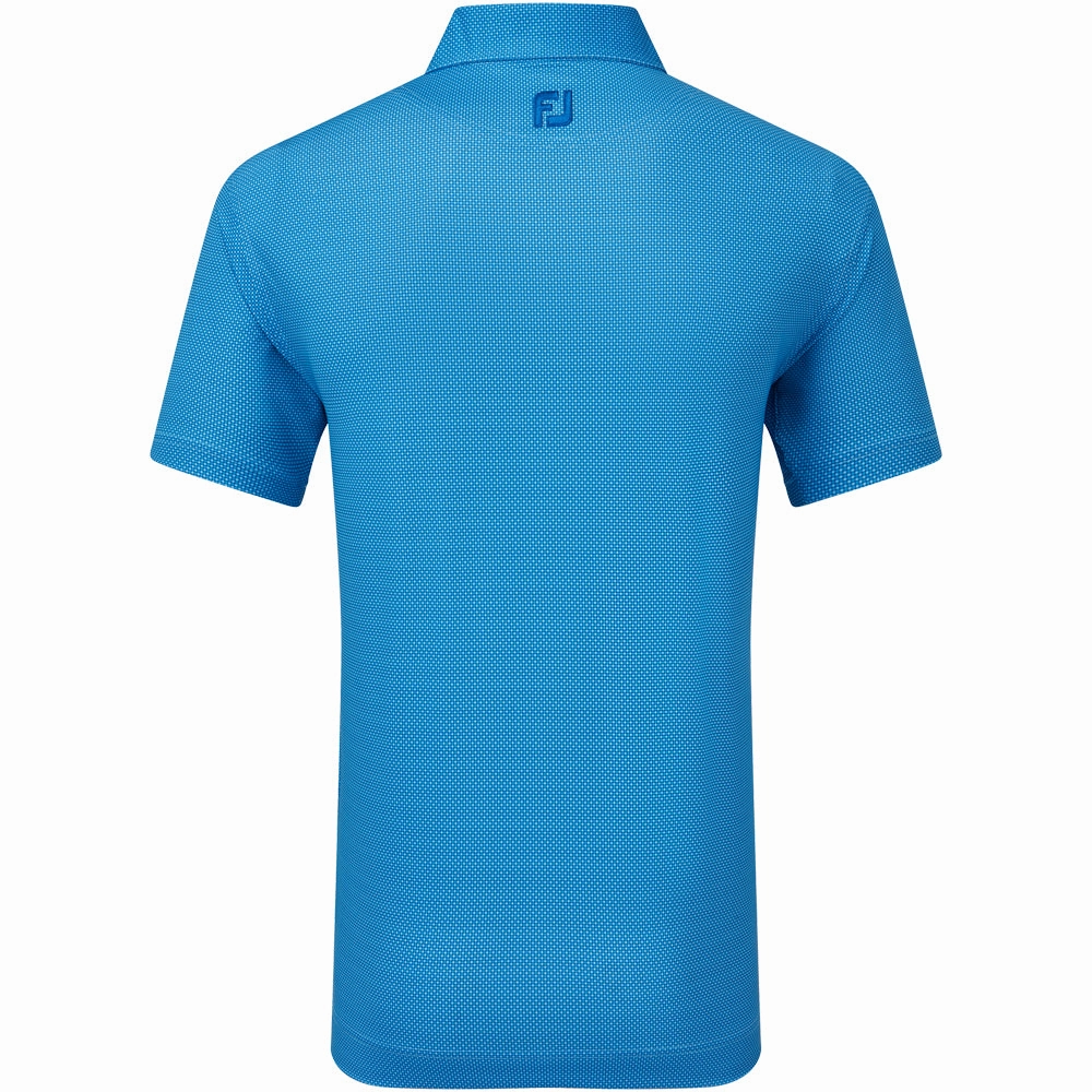 Long sleeved warmth FootJoy Octagon Print Lisle Polo Shirt - Blue Sky
