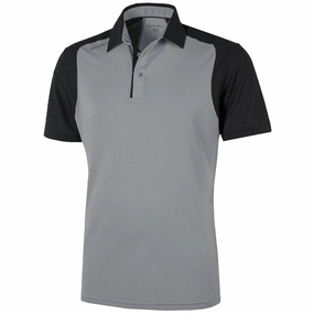 Side Vent Design Active Trend Galvin Green Massimo Ventil8  Polo Shirt - Sharkskin/Black