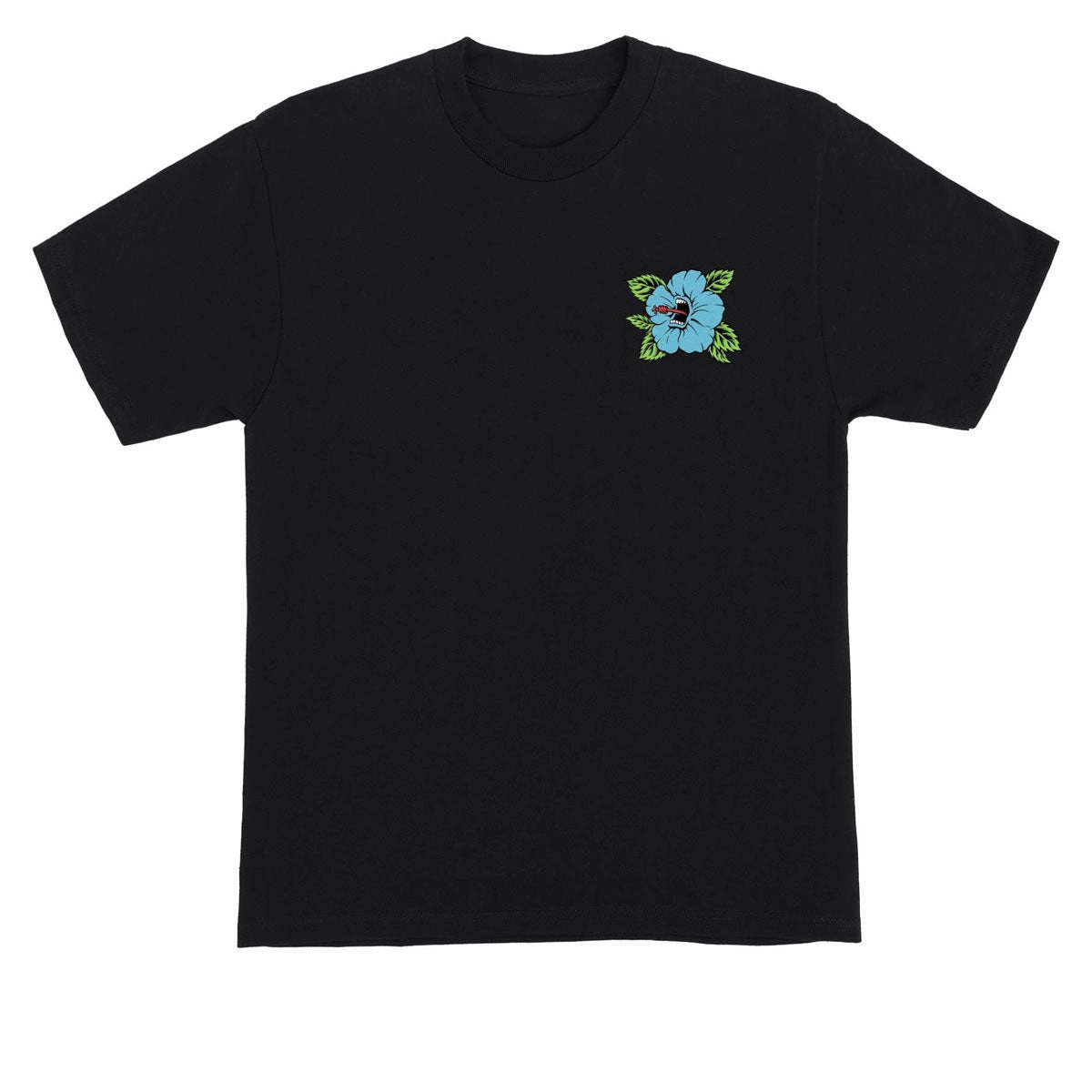 Santa Cruz Screaming Hibiscus Dot T-Shirt - Black Versatile Outfit