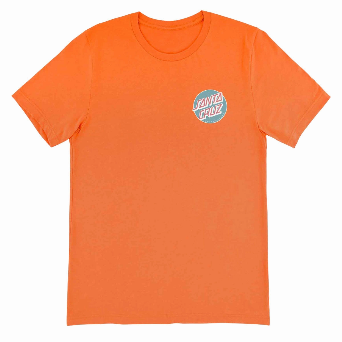Boat Neck Santa Cruz Womens Other Dot Chest Relaxed T-Shirt - Burnt Orange