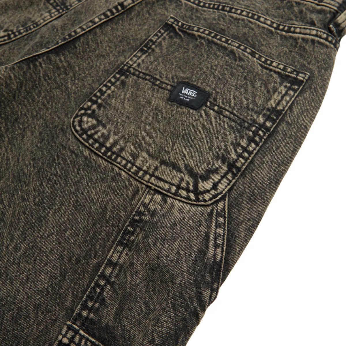 Flexible Design Vans Drill Chore Carpenter Loose Acid Wash Pants - Bay Leaf