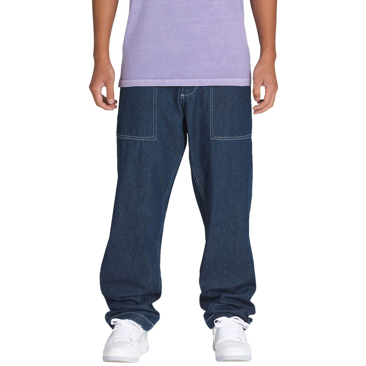 Fashion Layer Vans Fatigue Loose Tapered Denim Jeans - Dark Denim