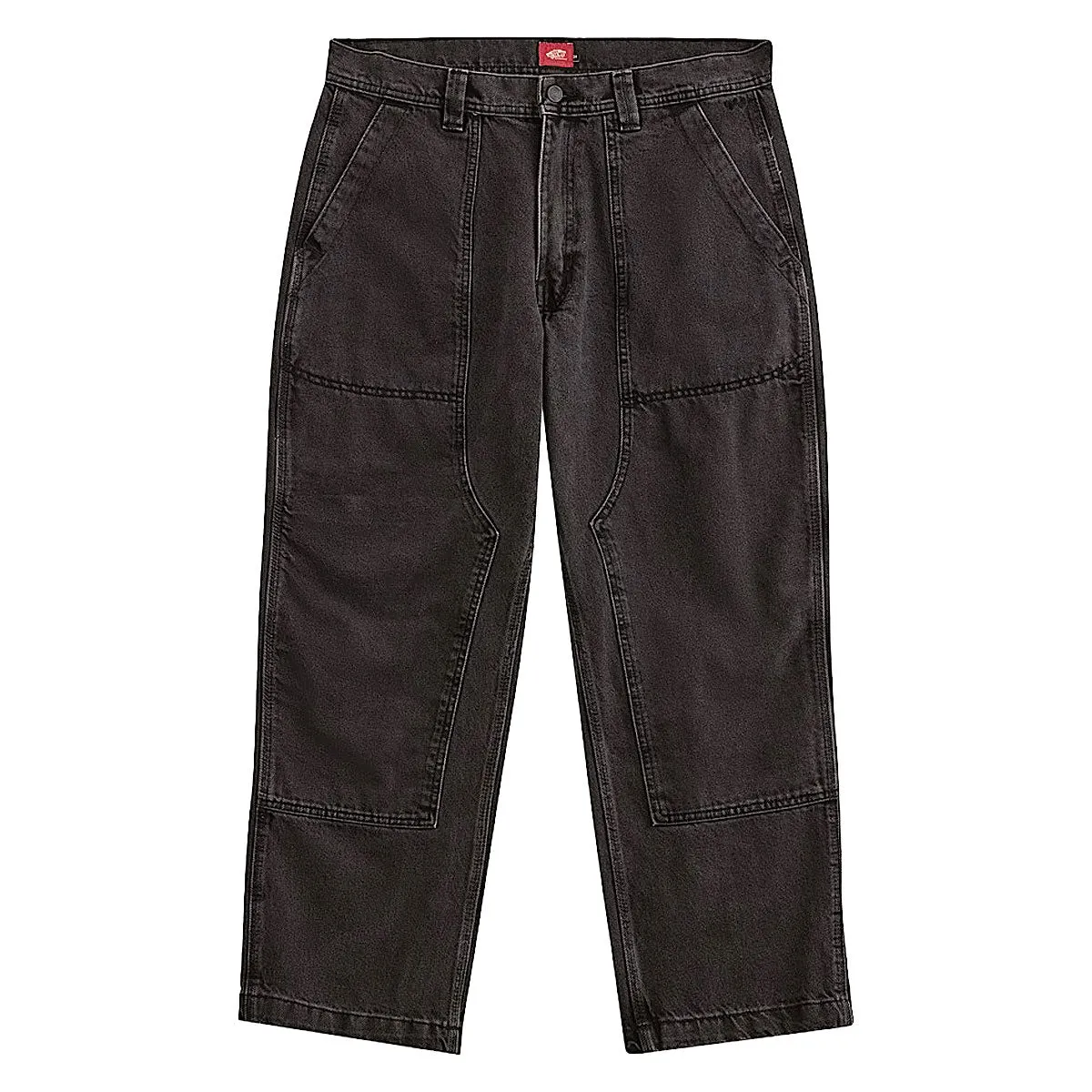 Neutral Tone Premium Stretch Vans Skate Loose Utility Denim Jeans - Pirate Black