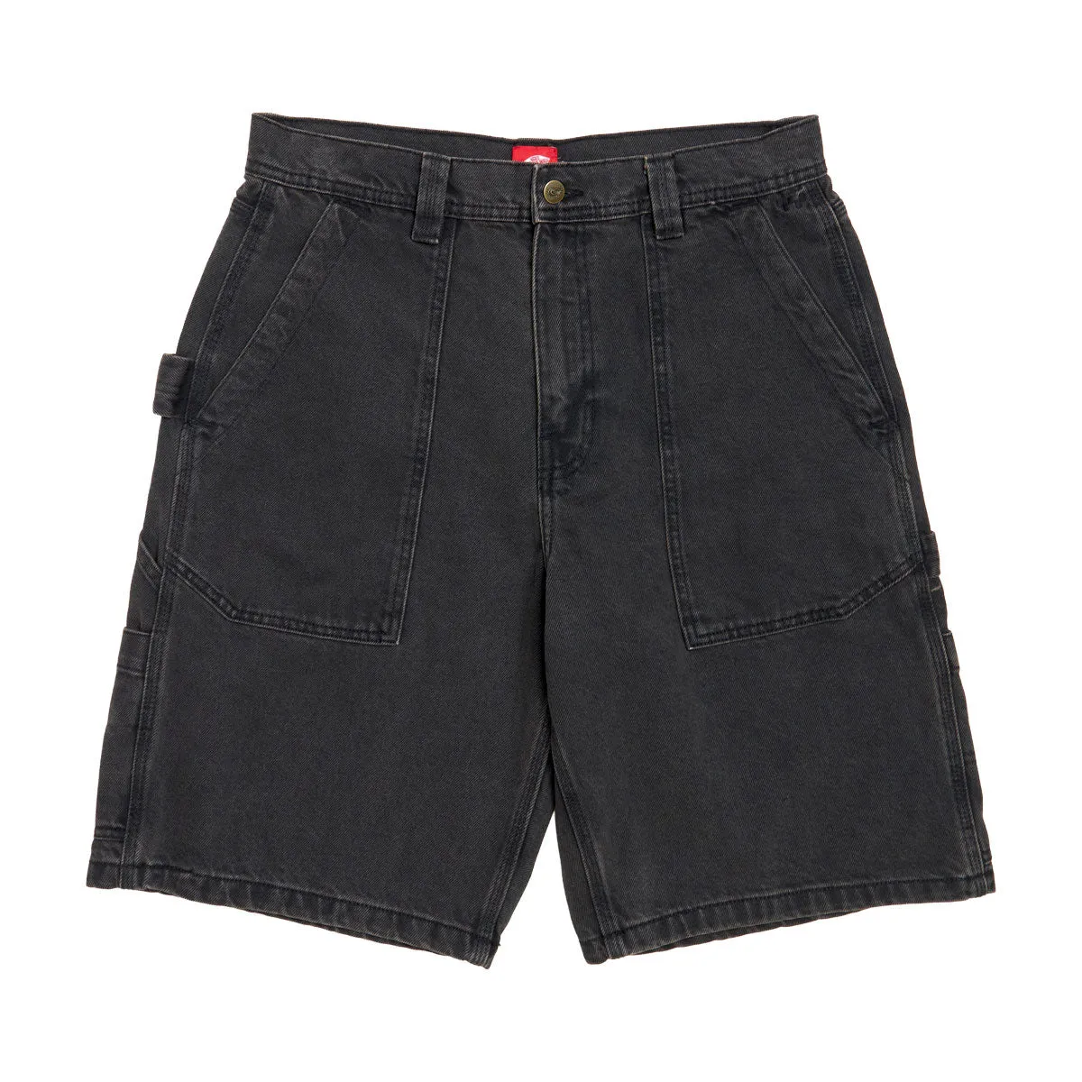 Vans Skate Utility Loose Denim Shorts - Black Denim Ripstop Material Basketball shorts