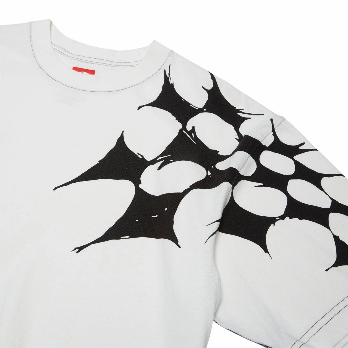 Vans Skate Splatter Web T-Shirt - Marshmallow Lightweight Comfort Wear Subtle Embroidery