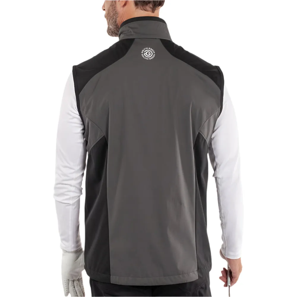 Ventilated Side Panels Ventilated Back Galvin Green Leo Windproof Gilet - Forged Iron/Black