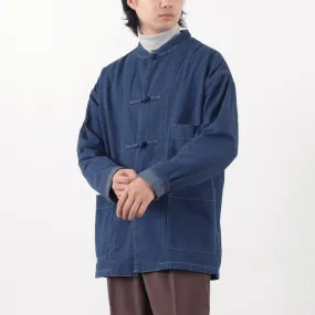 Roll up sleeves FOB FACTORY / F2435 Denim kung fu jacket