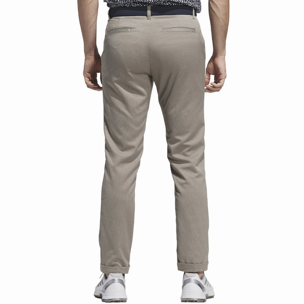 adidas Ultimate365 Classic Pinstripe Trouser - Putty Beige Frayed hem