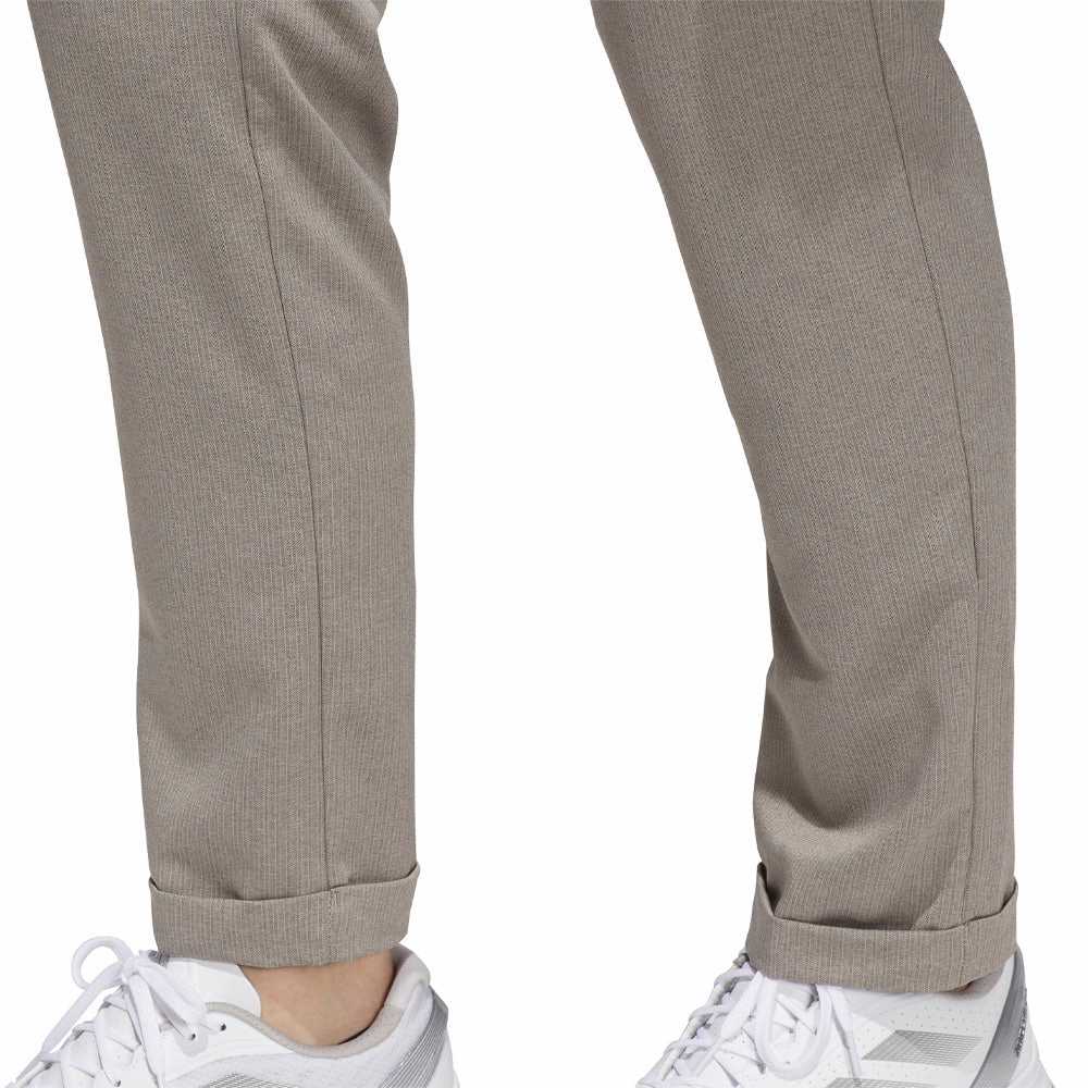 adidas Ultimate365 Classic Pinstripe Trouser - Putty Beige Sleek Style Minimal Stretch Fit