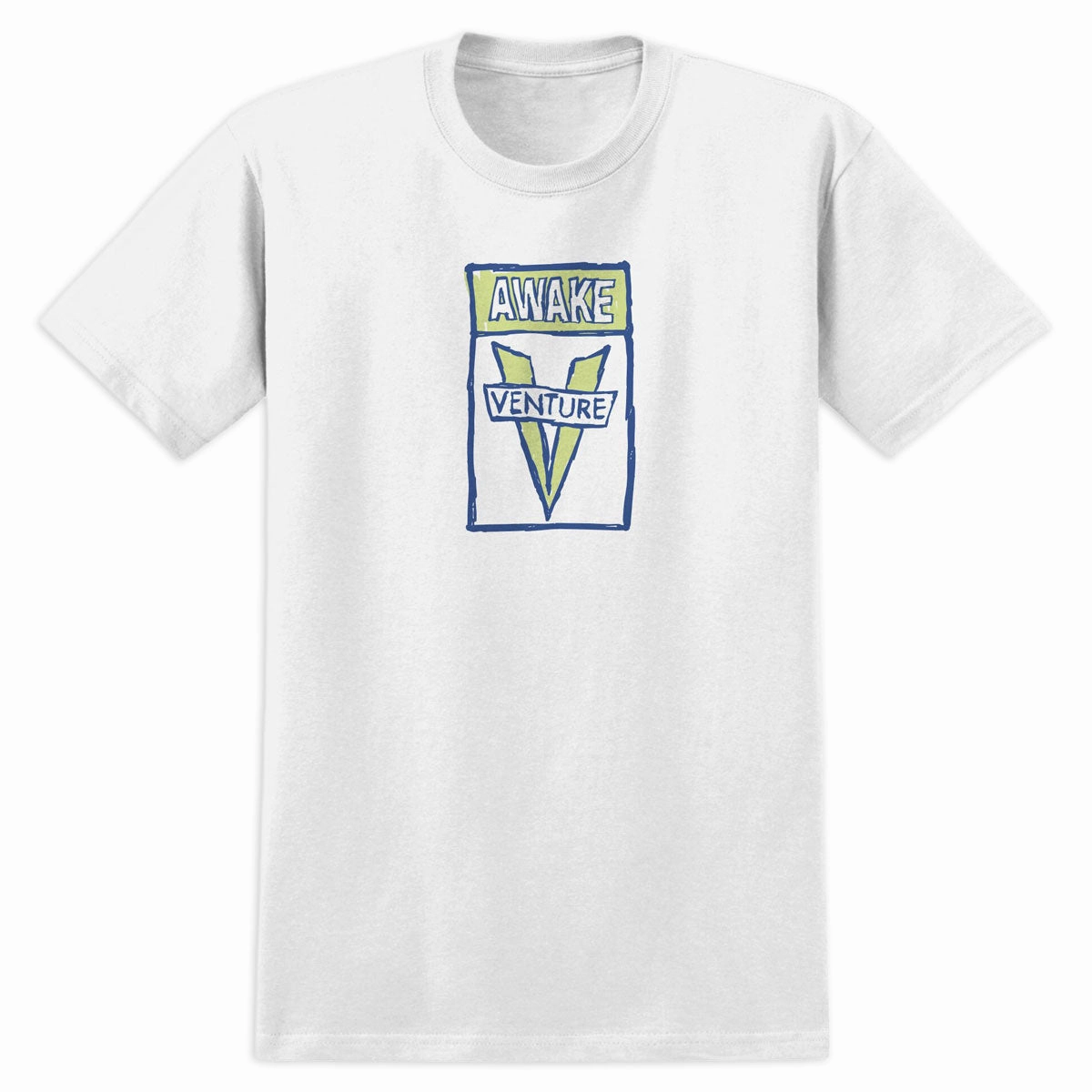 Anti Static Treatment Prom Venture Scribble Awake T-Shirt - White