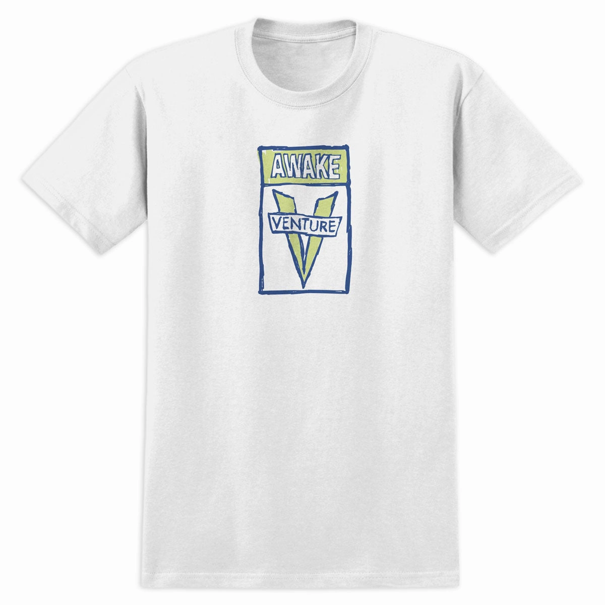 Wrinkle Resistant Finish Venture Scribble Awake T-Shirt - White
