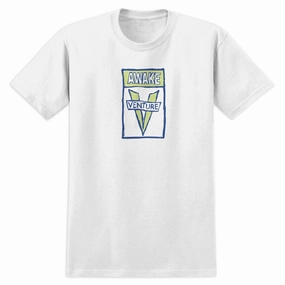 Venture Scribble Awake T-Shirt - White Fresh Style