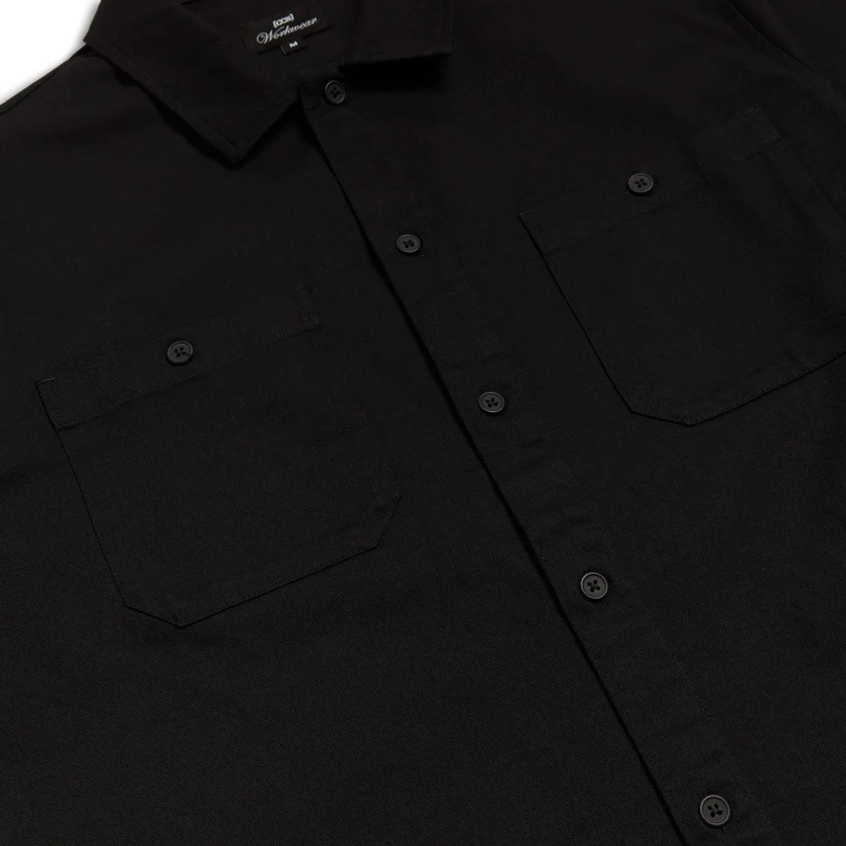CCS Heavy Cotton Work Shirt - Black Lightweight Construction Subtle pattern