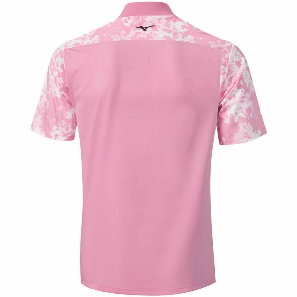 Mizuno Floral GC Polo Shirt - Lilac Sachet Self Fabric Tape