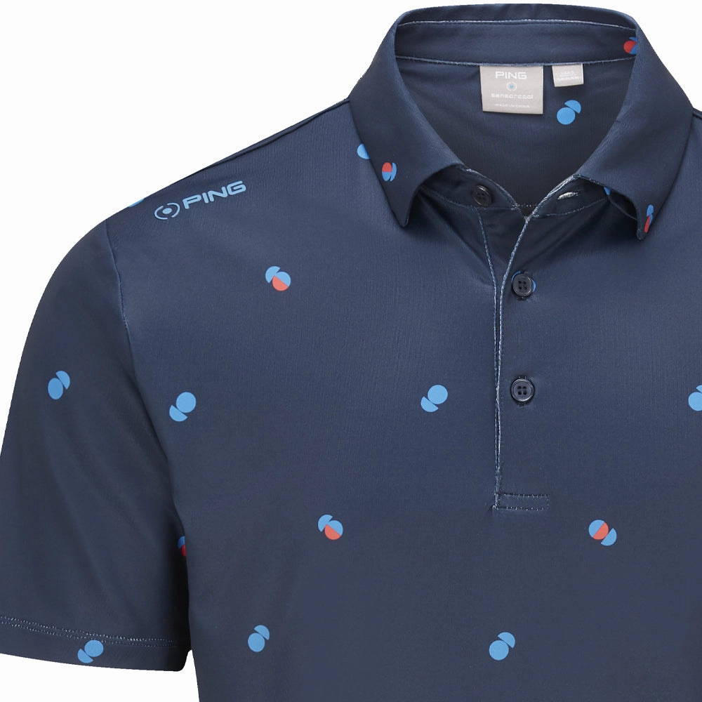 Urban Trend Regular Fit Ping Two Tone SensorCool Polo Shirt - Navy/Poppy