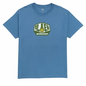Smart Casual Look Alien Workshop OG Logo T-Shirt - Denim Blue