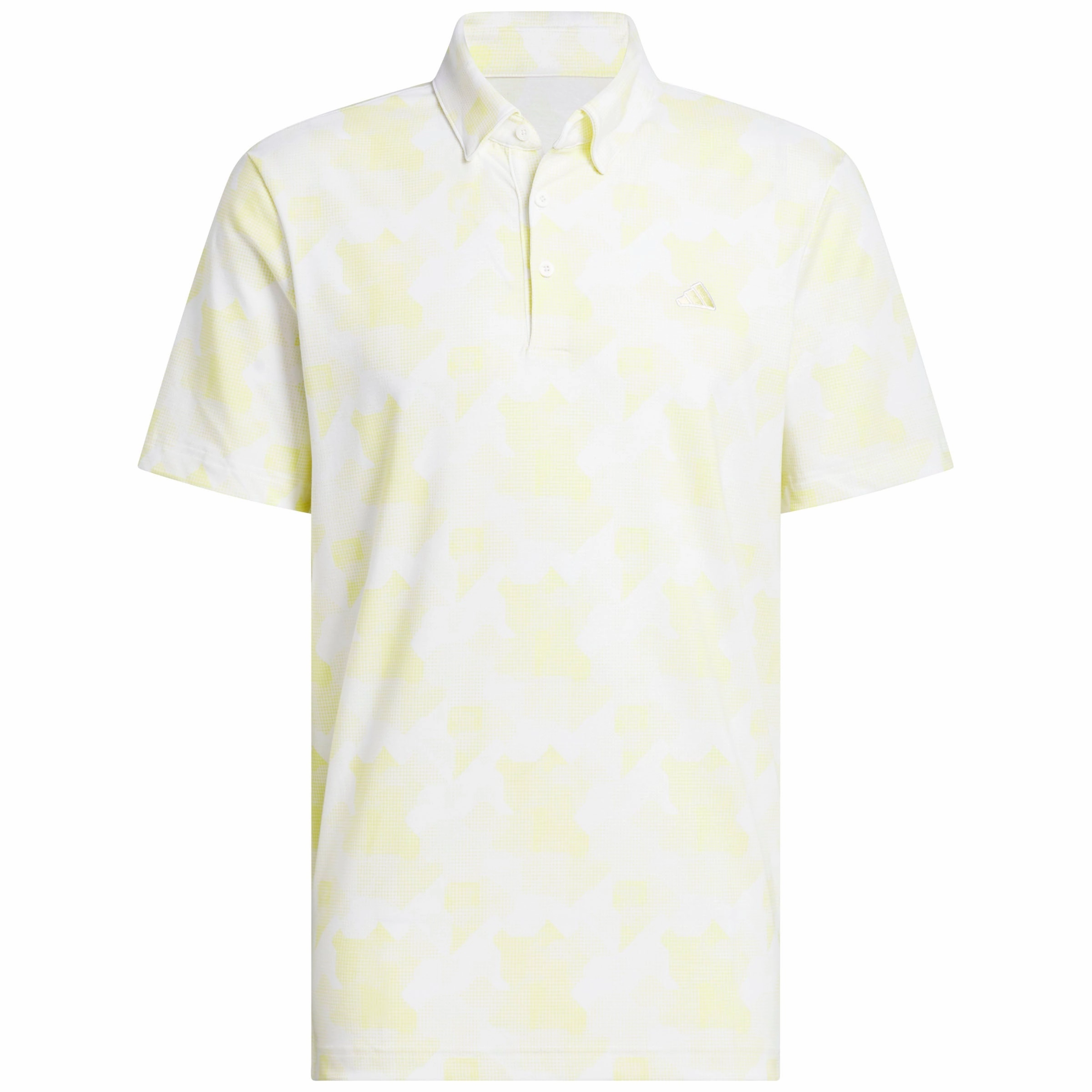adidas Go-To Printed Polo Shirt - White/Powder Yellow Practical Wear