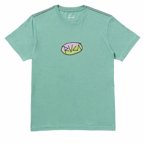 Casual Comfort Fit Office Attire RVCA Balance Skratch T-Shirt - Bottle Green