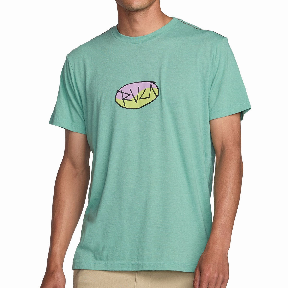 RVCA Balance Skratch T-Shirt - Bottle Green Plus size confidence