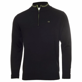 Stylish Calvin Klein Monaco Sweater - Black/Lime