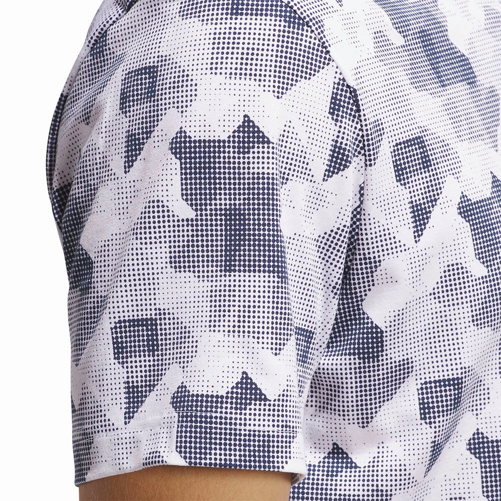 adidas Go-To Printed Polo Shirt - White/Collegiate Navy brandable insulated