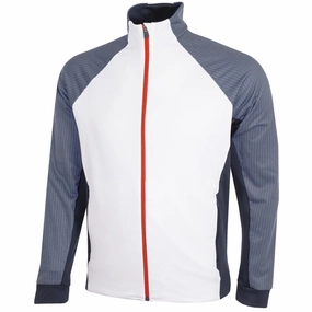 Galvin Green Donald Insula Full Zip Pullover - White/Navy/Orange product customization Fashion Comfort