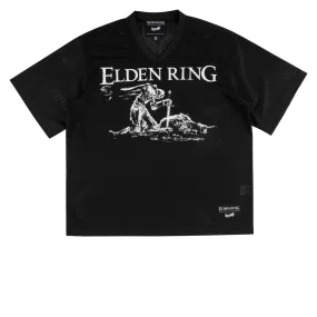 Welcome x Elden Ring Tarnished Mesh Football Jersey - Black Breathable back panel Summer Vibes