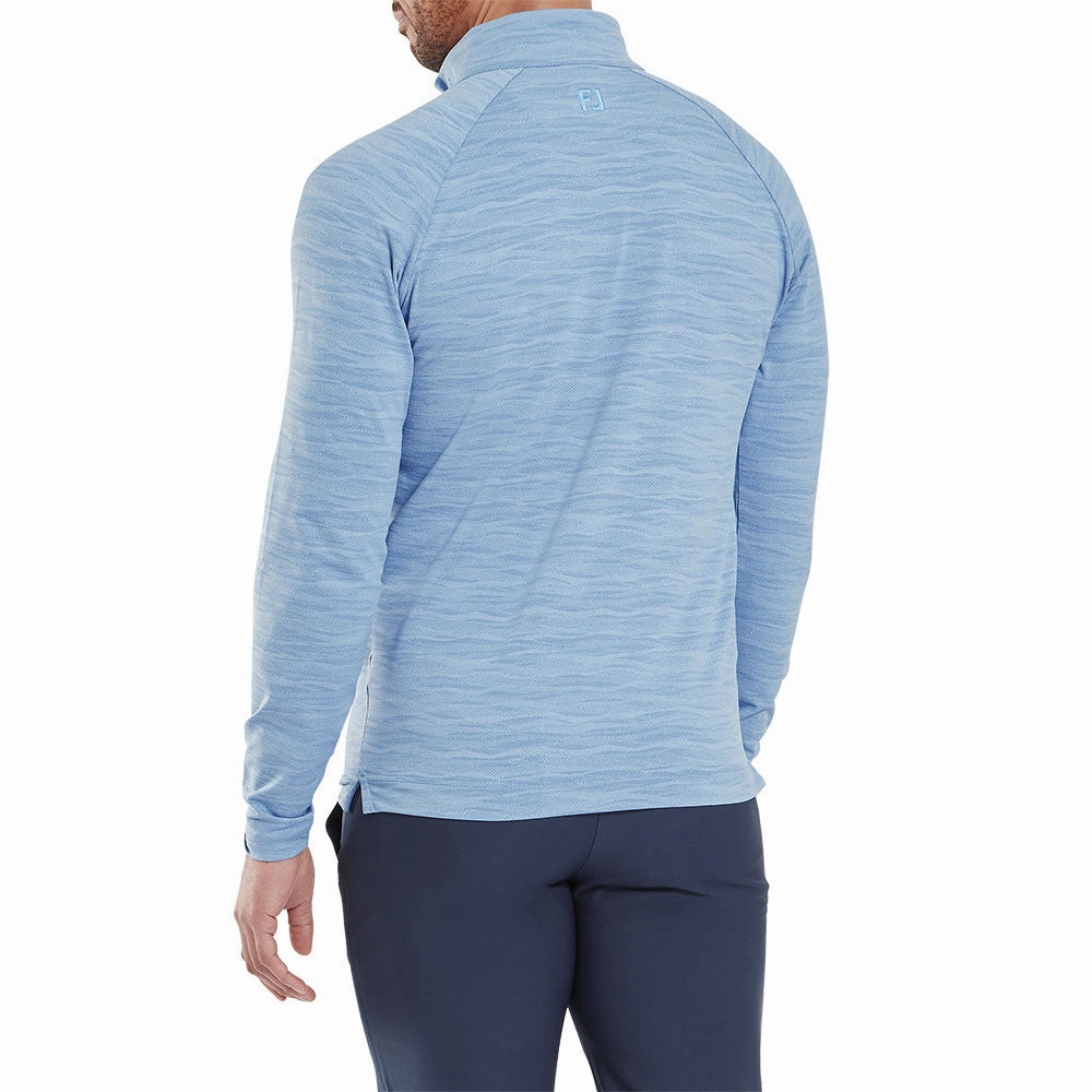 FootJoy Wave Jacquard Chill-Out Pullover - Blue Jay product sporty style statement Breathable fabric