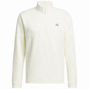product casual elegance factor quick-drying adidas Textured 1/4 Zip Pullover - Ivory