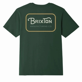StretchReinforcedArmholes Brixton Grade T-Shirt - Forest Green/Stone/Washed Copper