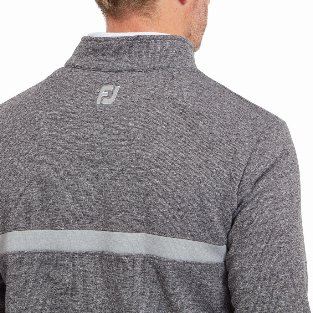 FootJoy Inset Stripe Chillout Pullover - Heather Gravel/Heather Cliff Grey Fashion Statement product industry position