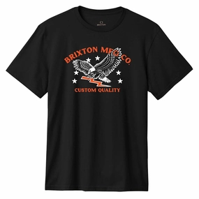 Everyday Casual Brixton Lamont T-Shirt - Black Worn Wash