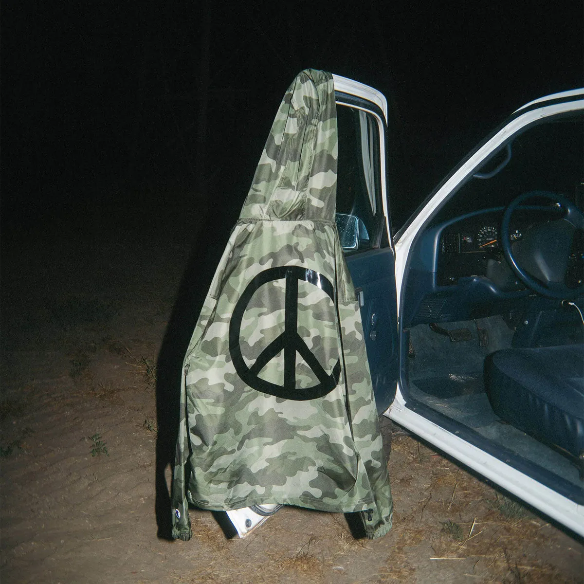 Violet Peace Jacket - Green Camo Travel Ready