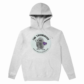 Violet I'm Thumbody Hoodie - Grey Travel Outfit