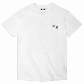 Beaded details Violet Mickey Loves Minnie T-Shirt - White