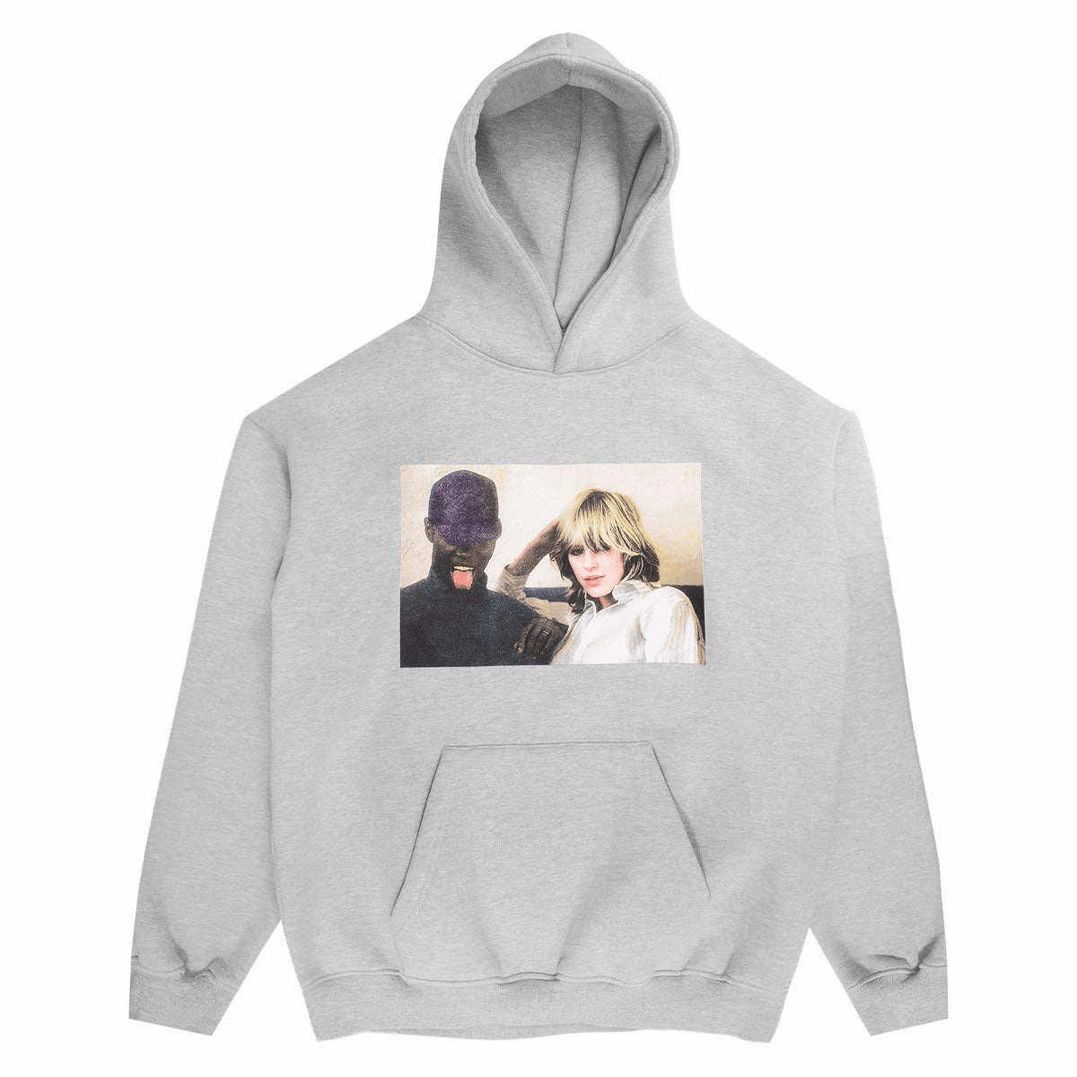 Violet On A Violet High Hoodie - Grey Versatile Piece Stretch Blend Fabric